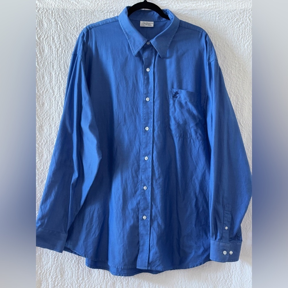 Walt Disney World Disneyland Resort Button Down Long Sleeve Mickey Mouse Shirt